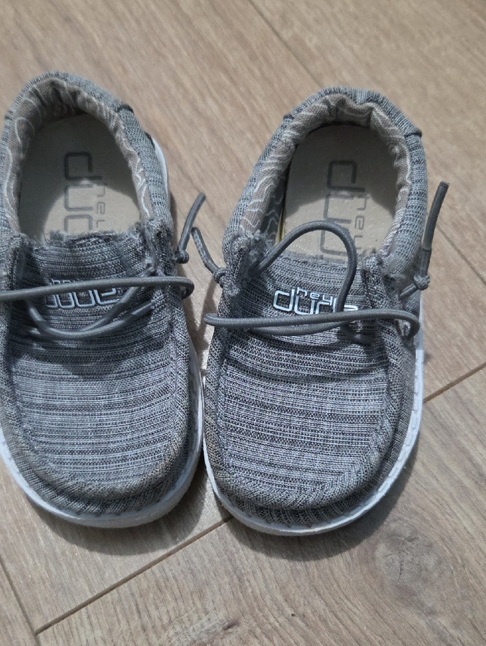 Hey Dude Kids Gray Knit Slip-On Shoes